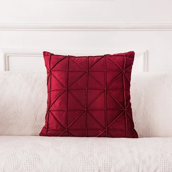 Namuose prabangos sofos pagalvėlių kambarį apdailos rhombic lovos pagalvėlė padengti papuošimai namų grotelės aksomo pagalvės dangtelis
