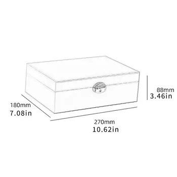 Namų ūkio Nešiojamų Kūrybos Papuošalų Dėžutė dviaukštis Pu Odos Žiedas, Papuošalų Laikymo Dėžutė Karoliai Stovo