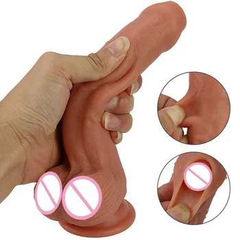 Nauja siunta Minkšto Silikono Apyvarpės Dildo siurbtukas Penis Penis Sekso Žaislai Moterims Gėjų Makšties Analinė Masturbacija Suaugusiųjų Sekso Žaislas