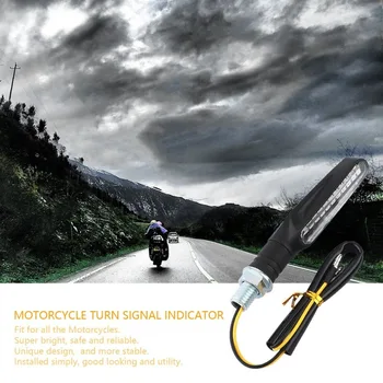 Naujas 4 gabalus Mirksi Motociklo LED Posūkio Signalo Lemputė Motociklo Universalus LED Lanksti Posūkio Signalo Indikatorius dega geltona Lemputė