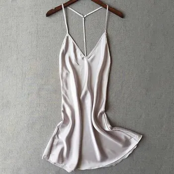 Nauji Moteriški naktiniai drabužiai Moterims, Moterų Miego Mini Suknelė moteriškas apatinis Trikotažas mielas Sleepwear Sexy Diržas Nightdress Moterų Pižamą