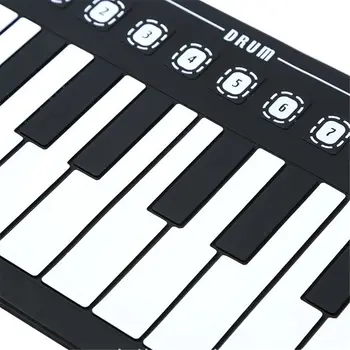 Naujų 49 klavišas garsiakalbis vertus roll elektroninis pianinas nešiojamas sulankstomas elektronines minkšta klaviatūra suristi fortepijonas