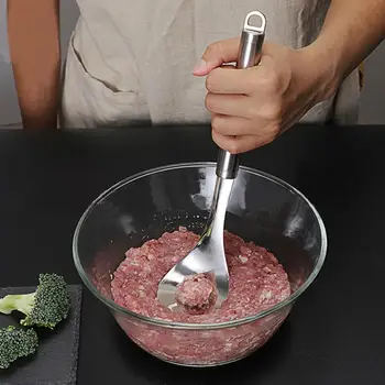 Non-Stick Kūrybos Meatball Maker Šaukštas Mėsos Baller Su Elipsės Formos Nutekėjimo Skylę Kamuolys Pelėsių Virtuvės Indų Įtaisą Mėsos Įrankis
