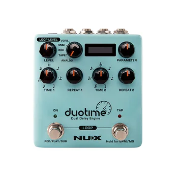 NUX Duotime Nekilnojamojo Stereo Delay Pedalas Gitara Analoginis Juostos Echo Skaitmeninės Moduliacijos Veiksmažodis Dual Nedelsiant Variklio Poveikį, Gitaros Priedai