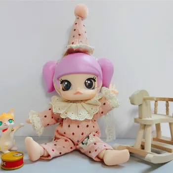 Ob11 kostiumas Molly mielas klounas jumpsuit dviejų dalių, lėlės, drabužiai, lėlės, drabužiai, lėlės, aksesuarai, žaislai