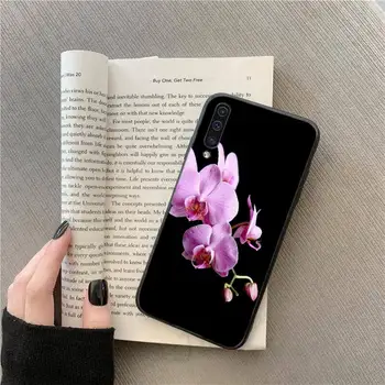 Orchidėja gražių Gėlių modelio Telefono dėklas Samsung galaxy S 9 10 20 10 21 30 31 40 50 51 71 s 20 pastaba j 4 2018 plius