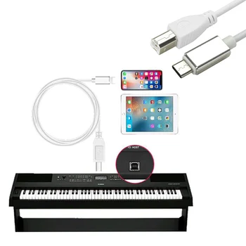 OTG fortepijonas Laidas IPhone USB MIDI Instrumentas Klaviatūros Adapteris mobilaus telefono Elektrinis Pianinas Jungtis Būgno USB KABELIS