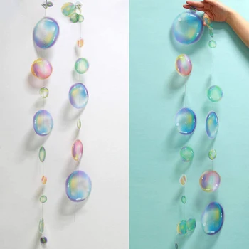 Pagal jūros 2vnt skaidrus burbulas 3D Backdrops Kabančios Lubos, Sienos, Reklama deco Undinėlė gimtadienio baby shower