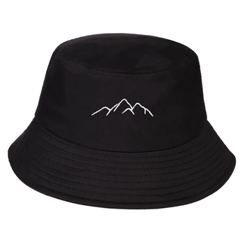 Pavasarį, vasarą žvejys skrybėlę lauko atspalvį kibiro kepurę Kalnų siuvinėjimo skrybėlę medvilnės skrybėlių mados panama nuo saulės, skrybėlę kibiro kepurę