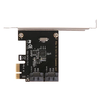 PCI-E ir PCI, kad SATA 3.0 Išplėtimo kortą su Laikikliu 2-Port SATA III 6Gbps Plėtra Adapter pci-e sata3 pcie sata 3 kortelės