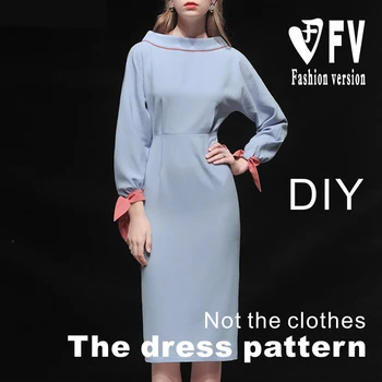 Ponios Slim Suknelė Modelio Drabužių Siuvimo, Piešimo, Dizaino Piešimo BLQ-454