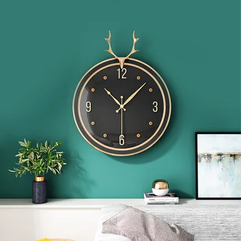 Prabanga Elnių Galvos Laikrodžiai Kambarį Sieninis Laikrodis Išjungti Įžymybė Kūrybos Šiuolaikinės Minimalistinės Mados Atmosferą Namų Puošybai