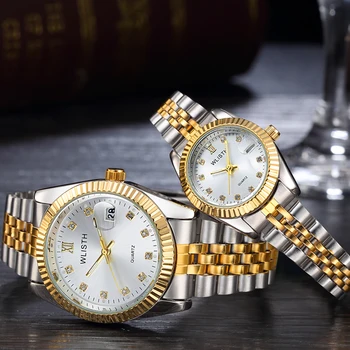 Prabangos prekės pora laikrodžių mados ponios vandeniui kvarcas laikrodžio Verslo vyrų, moterų riešo žiūrėti mergina laikrodis relogio masculino