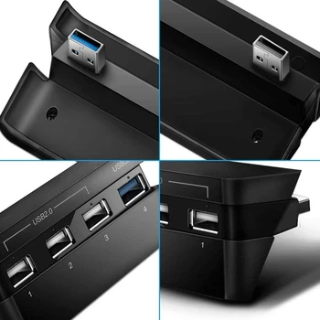 PS4 Slim Išplėsti USB Adapteris Reikmenys Play Station 4 Slim Konsolės USB HUB 3.0 High Speed & USB 2.0 prievadas, skirtas Playstation 4