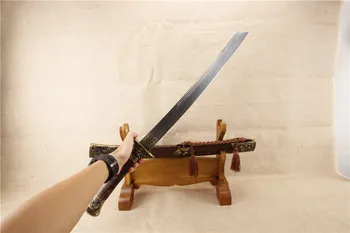 Rankų darbo Kinijos kardas Damasko plieno durklas Dragon tiger modelis