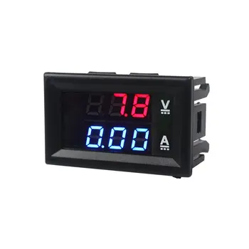 Raudona Mėlyna LED Ekranas DC 0-100V 10A Dual Digital Voltmeter Amp Voltas Metrui Ammeter