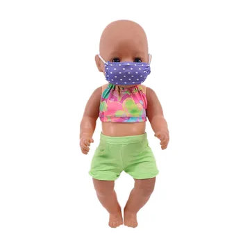 Reborn Baby Doll Mielas Drabužius Kūdikiui Naujas Gimęs T-Shirt & Kelnės (18 Colių&43 Cm Reikmenys Mergaitė Vaikas Žaislas Dovanos