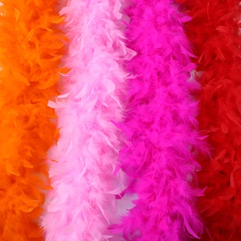 Rožinė Turkija Marabu Plunksnų Boa 2 Metrų Vestuvių Suknelė Drabužiai Skara 60 Gramų Dažytos Pasidaryk Pats Kostiumas Šalis Priedai