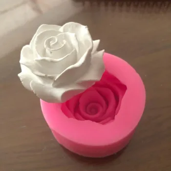 Rožių Formos Silikono 3D Tortas Pelėsių Minkštas Muilas Cupcake Želė Saldainiai, Šokoladas Apdailos Kepimo Įrankis Formų Gėlių Žydi Liejimo formos