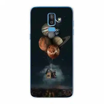 Samsung Galaxy J8 2018 Atveju j810 j810f sm-j810f Silikono Funda Atgal Padengti Minkštos TPU Case For Samsung Galaxy J8 2018 Dangtis