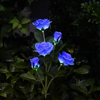 Saulės Šviesos diodų (LED) Rožė, Gėlių Vejos Lempos Lauko Vandeniui Sodas, Kiemas, Parkas Koridoriaus Dekoratyvinis Apšvietimas Saulės Lempa 1/2vnt