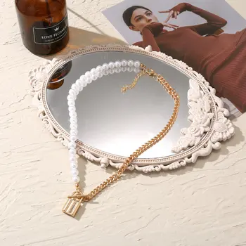 Senovinių Moterų juvelyrika Grandinės estetinės perlų vėrinį ant kaklo valentino dieną drabužių Pakabukas komponentų Grandines Dovanų didmeninės