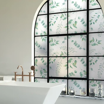 Statinio stiklo, langų plėvelė privatumo apsaugos gaivus žaliosios modelis virtuvės, miegamojo namų puošybai BLT3070