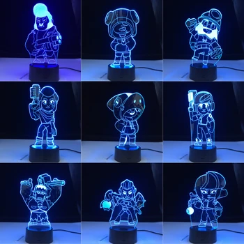 Supercellsss Populiarus Žaidimas 3D Naktį Šviesos diodų (LED Spalvų Iliuzija keitimas Stalas Žaislas Vaikams Gimtadienio Dovana, Namų Dekoro Dropshipping