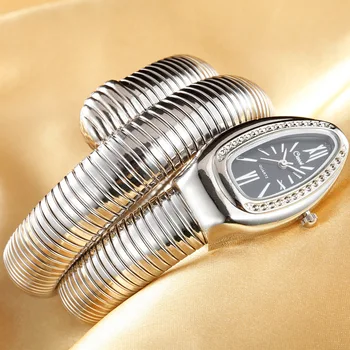Tendencijos Produktų 2020 Ponios Laikrodžiai, Prabangūs Aukso Gyvatė Likvidavimo Laikrodžiai Moterų Mados Kvarco Bangle Apyrankės, Laikrodžiai Skatinimo