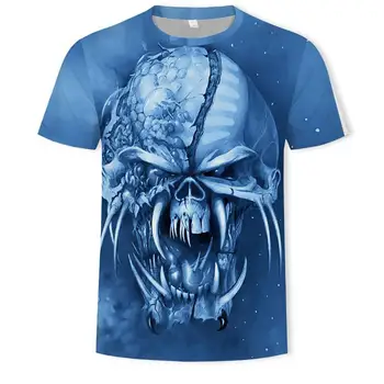 Vasarą karšta-pardavimo metalo T-shirt ROKO GRUPĖ 3d marškinėliai Vasaros siaubo marškinėlius 3d Vyrų mados marškinėliai gatvės Hip-hop stiliaus Viršūnes & Tees