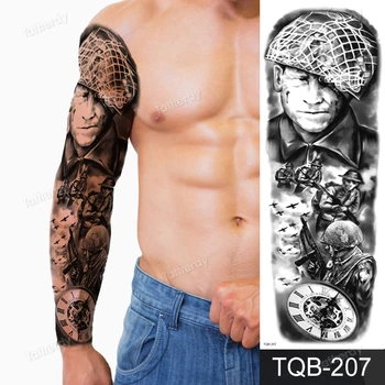 Visą arm sleeve laikina tatuiruotė vyrams, moterims, vandeniui tatuiruotės didelis didelis dydis black body art seksualus tatuiruotė lipdukas nuostabi 2021