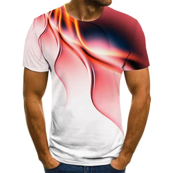 Vyrai 3D Atspausdintas T-Shirt Asmenybės Žaibo Marškinėliai trumpomis Rankovėmis Atsitiktinis Marškinėliai 2021 Naujas Vasaros Mados T-Shirt
