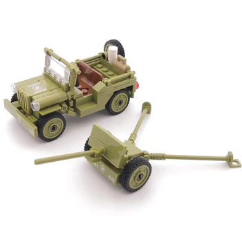 WW2 Karinių Transporto priemonių GAZ 67 MUMS JEEP MODELIS 166 Amfibijas automobilių Sovietų Rusijos Armijos Kareivis Modelio Kūrimo Bloką Plytų Vaikams, Žaislai