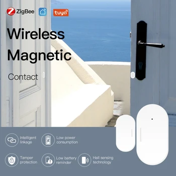 ZigBee Tuya Smart WiFi, Durys, Automatinės Durys Atidarytos / Uždarytos Detektoriai Magnetinio Jungiklio, Langų Jutiklis Home Security Alert Apsaugos Signalizacijos