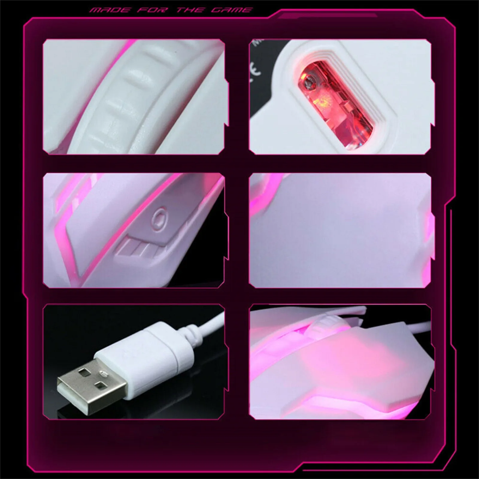 Žaidimų Pelės 7 Spalvų LED Backlight Ergonomika USB Laidinio Žaidėjus Pelės Šono Kabelis Optinės Pelės Žaidimų Pelės Nešiojamas PC #LR3