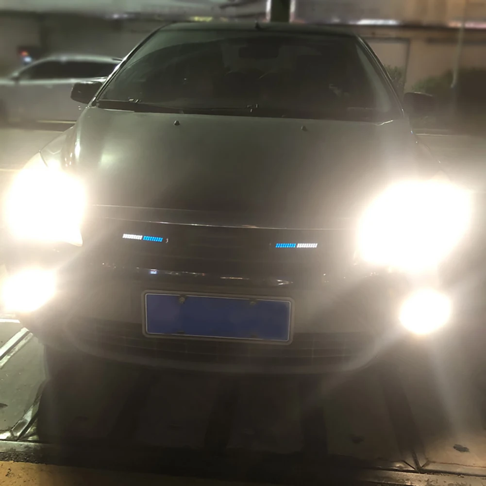 3D Automobilių Priekinių Grotelių Viduryje Grynųjų LED Dekoratyvinės Šviesos Ženklelis Emblema Automobilių Šviesos Švyturys Dienos/Nakties Metu Veikia Dekoratyvinis Atmosfera Lempos