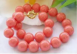 Nemokamas pristatymas ******* Puikus papuošalai 10mm Pink shell perlų vėrinį 18