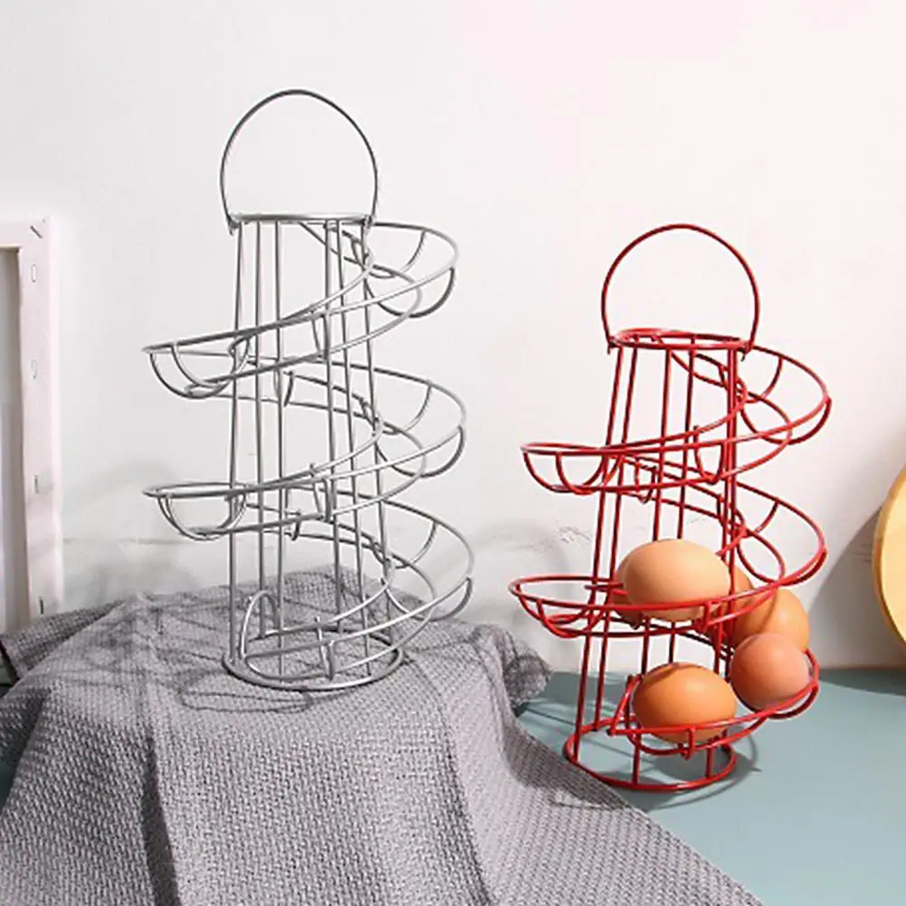 Kiaušinių Laikiklis Daugiafunkcinis Spiralinės Konstrukcijos iš Geležies Kūrybos Kiaušinių stalčiuko Virtuvės