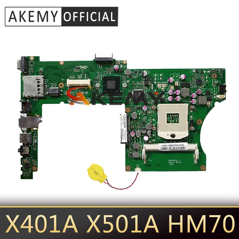 X401A HM70 Už ASUS X301A X401A X501A plokštė originalus X401A SLJ8E HM76 Paramos I3 I5 CPU Bandymo originalas