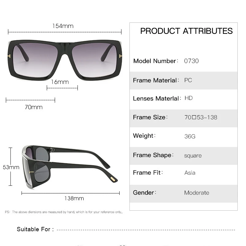 Naujas super didelis vyrų aukštos klasės akiniai nuo saulės ženklo dizaineris retro akiniai nuo saulės vyrų gradientas objektyvas punk uv400