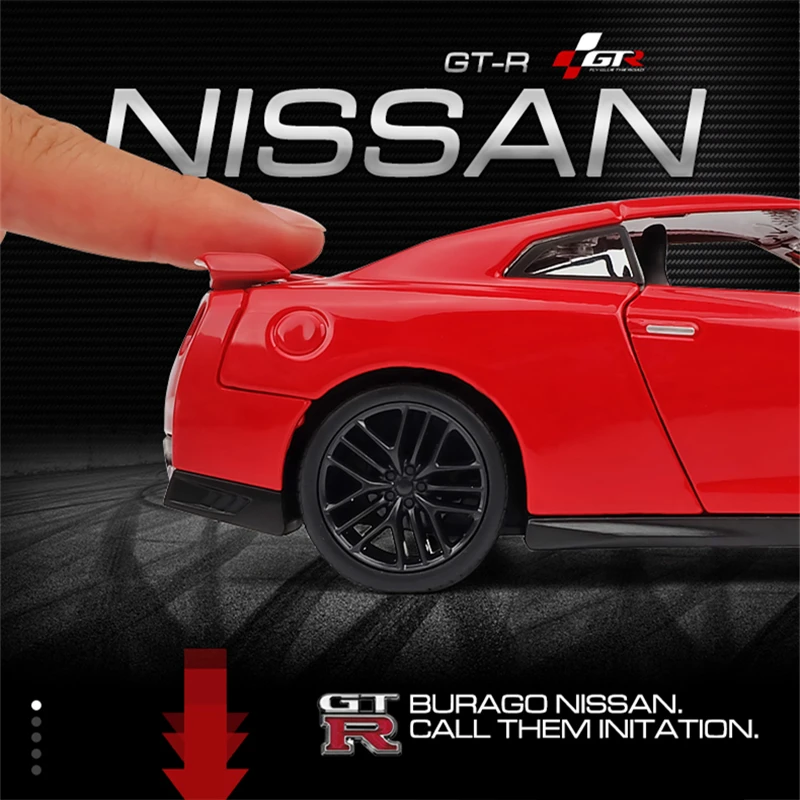 1:24 Nissan Skyline Arų GTR R34 R35 Lydinio Superautomobilį Modelis Diecast Metal Žaislas sportinio Automobilio Modelis, Modeliavimas Kolekcija Vaikams Žaislas Dovana