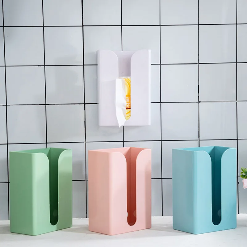Virtuvės nepažymėta popieriaus dėklas sienos sienos kabo popieriniu rankšluosčiu stovo kūrybos paprastas plastiko daugiafunkcinis tualeto audinių langelį