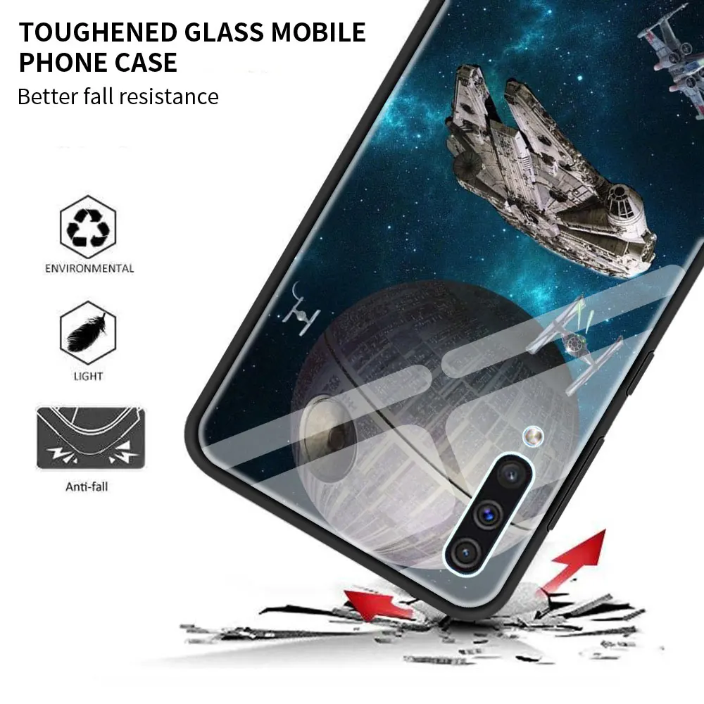 Star Kosminiu Laivu Karai Stiklo Telefono dėklas Samsung Galaxy A50 A51 A71 A72 5G A70 A21s A31 M31 A30 A91 A40 A41 M51 A10 M30s Dangtis