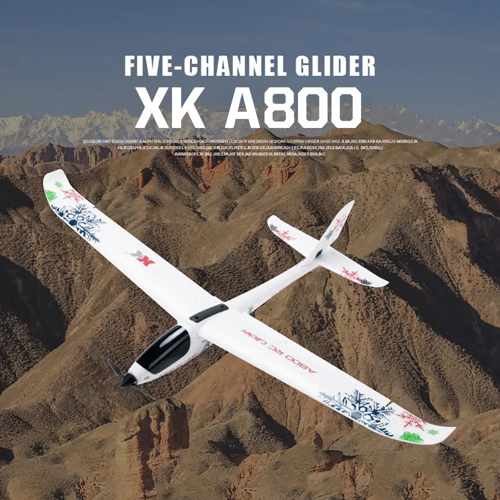 XK A800 5 kanalų RC Plokštumos į Priekį-pull Fiksuoto sparno Nuotolinio Valdymo Orlaiviai Sklandytuvas 3D6G Jungiklis Vaikų Žaislas