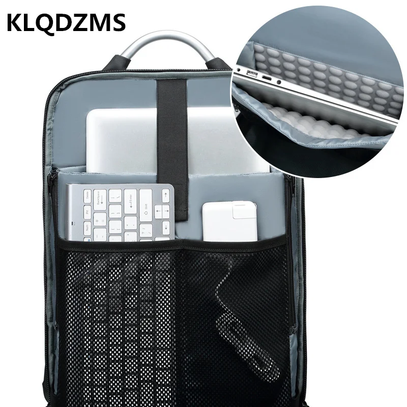 KLQDZMS Mados Daugiafunkcinis Vyrų Kuprinės Su USB Įkrovimo lizdas Moterų Didelės Talpos Saugojimo Krepšys