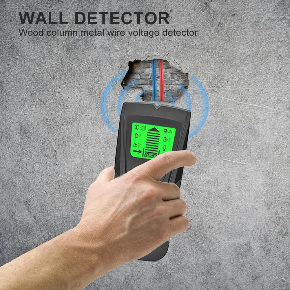 3 1. Metalo Detektorius, Ieškiklis, Metalo, Medienos Smeigės Detektorius AC Įtampos Live Wire Aptikti Sienų Skeneris Elektrinis laukas Finder Sienos Aptikti