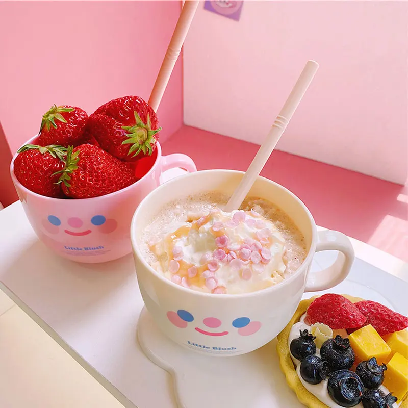Creative vandens puodelis su starw nešiojamų plastiko puodelis mielas drinkware pusryčiai pienas, kava sultys kawaii butelis mergaitėms HT62#