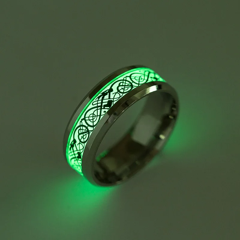 Papuošalai Ornamentu Ex Titano Žiedas Ornamentu Šviesos Dragon Modelio Žiedas Liuminescencinės Naujų Papuošalų Kamuolys Dalyvavimas Vestuvių žiedas