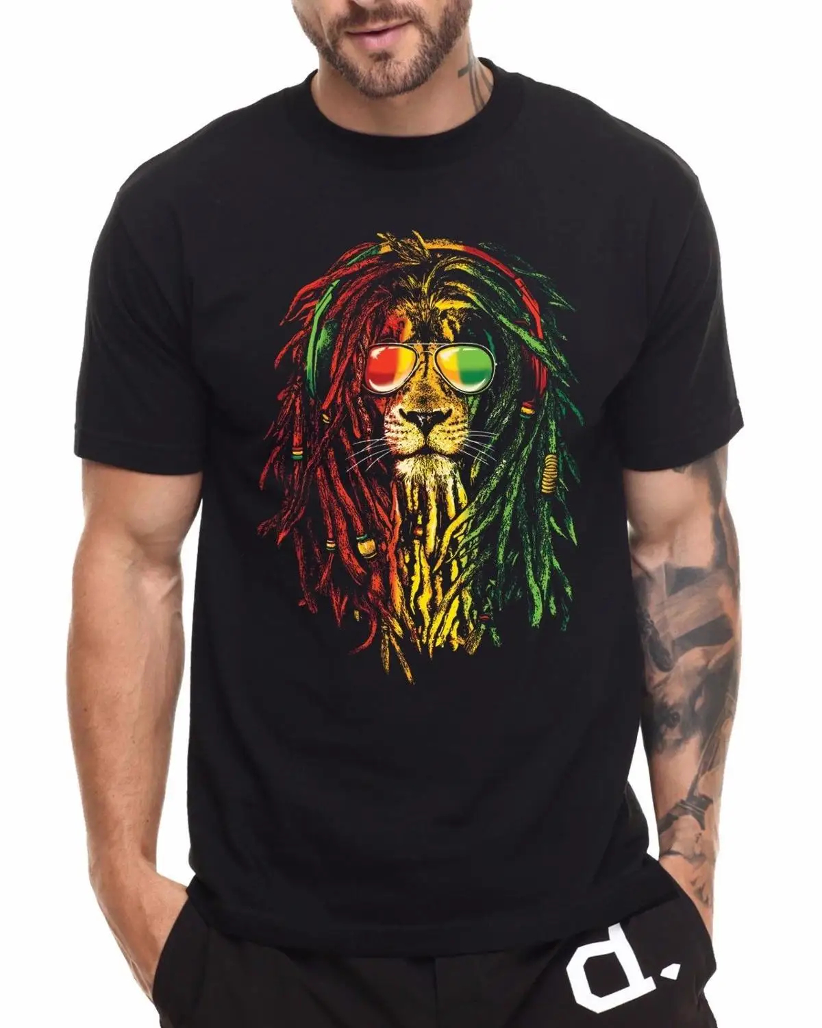 Rasta Liūtas Reggae Marškinėliai Roots Music, Bob Marley Dennis Brown Desmond Dekker 2019 Vyrų Marškinėliai Mados Vasaros Marškinėliai
