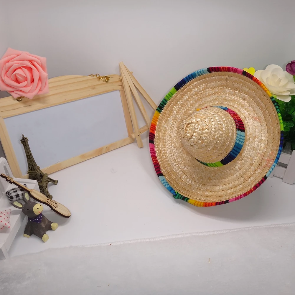 Dovanų Spalvinga Kraštų Meksikos Stiliaus Patvarus šiaudines Skrybėles Gimtadienio Dekoracija 